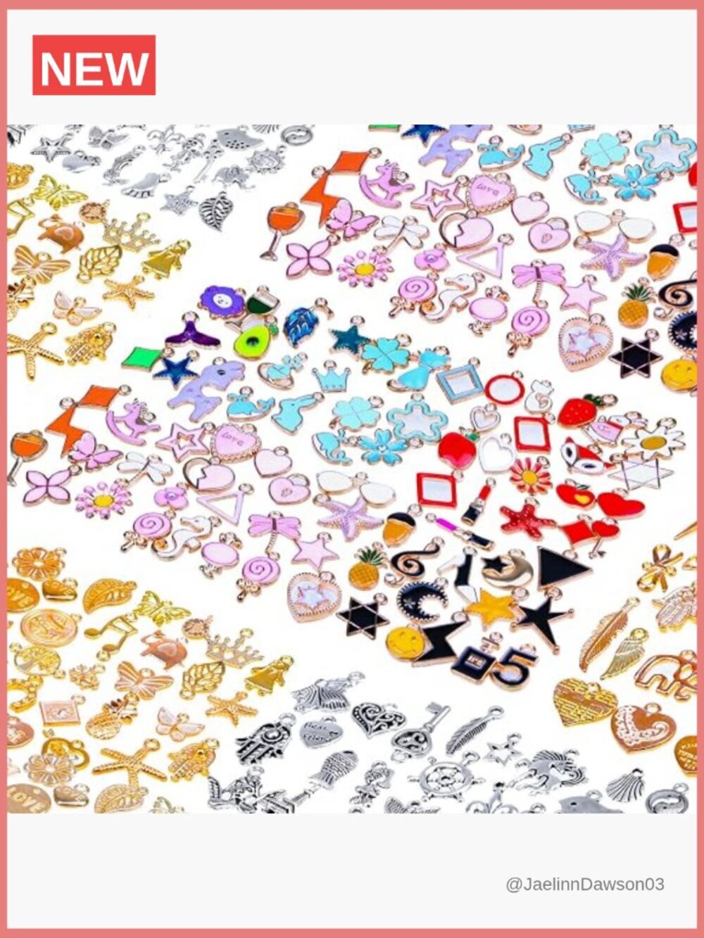150-Piece Bracelet Charms Kit for Jewelry Making DIY Craft Pendants